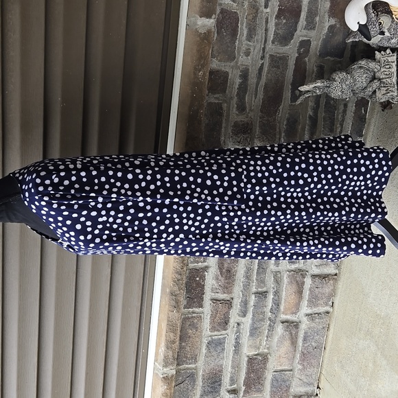 Polka Dot Navy Dress - Picture 2 of 5